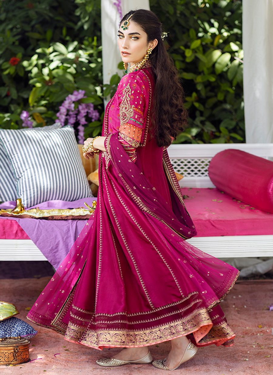 Farah Talib Aziz | Designer Picks 24 | ZAREEN FUCHSIA KALIDAAR AND DUPATTA