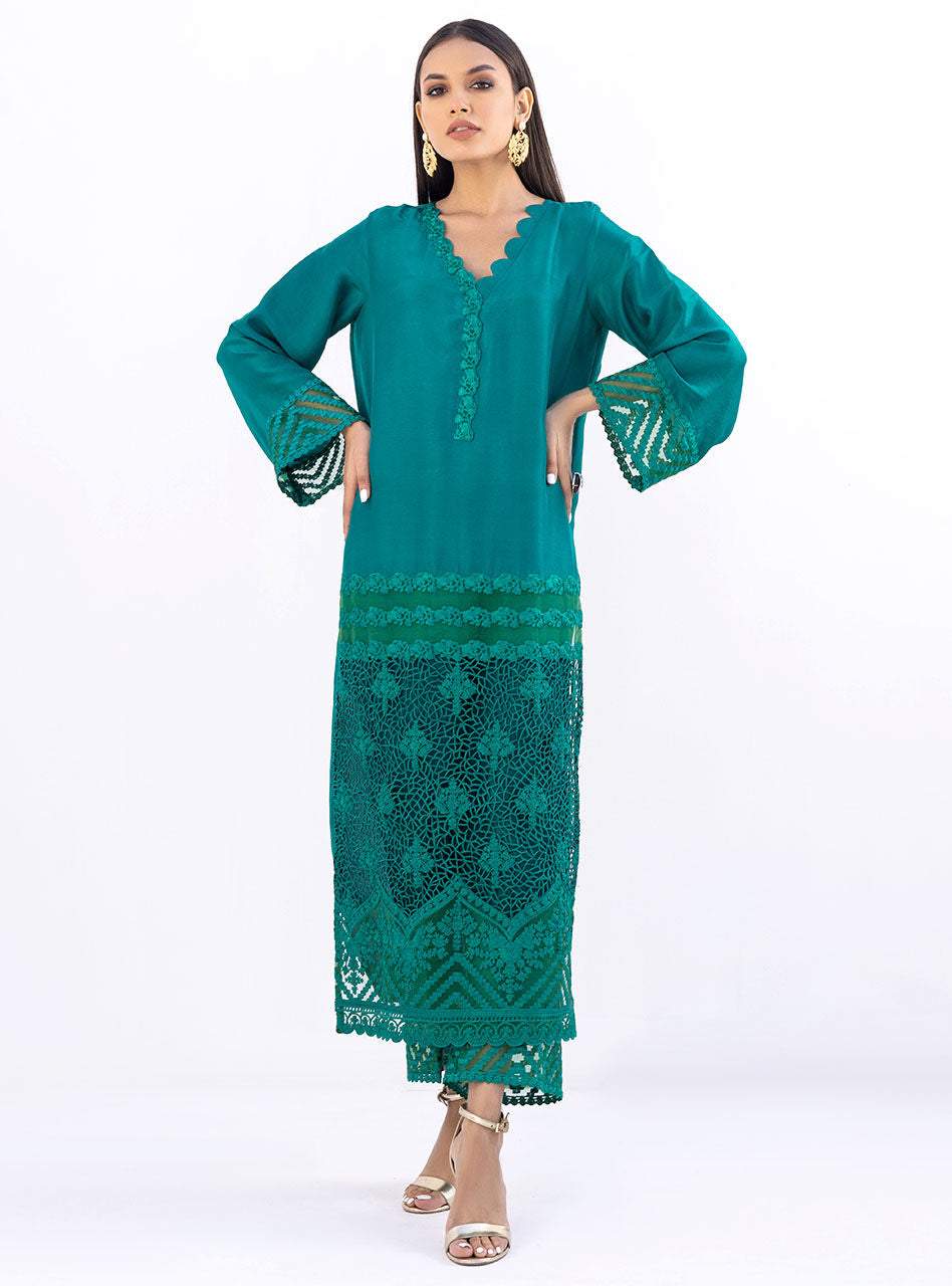 Zainab Chottani | Casual Pret | SHADOW GREEN