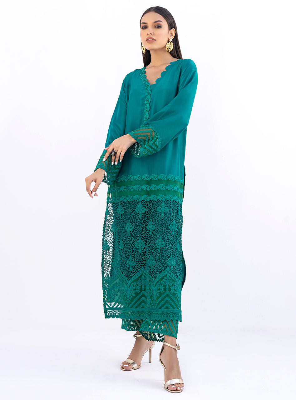 Zainab Chottani | Casual Pret | SHADOW GREEN