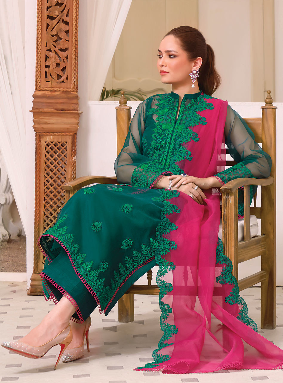Zainab Chottani | Luxury Pret | JADE OLIVE