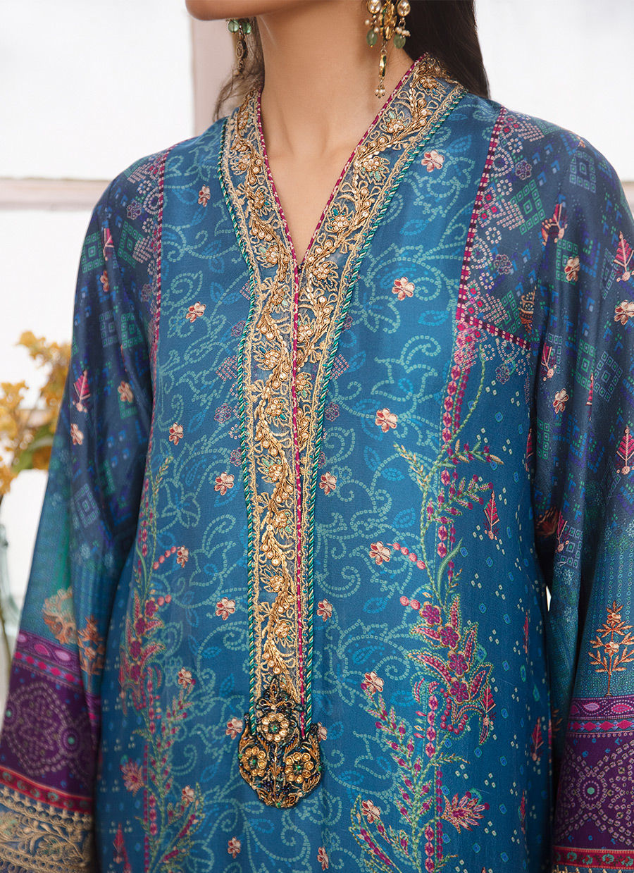 Farah Talib Aziz | Designer Picks 24 | ZOHRA LAPIS SHIRT AND DUPATTA