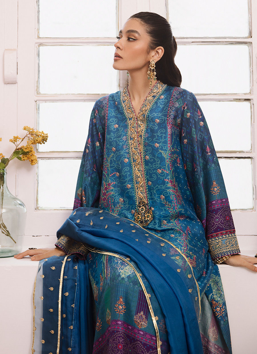 Farah Talib Aziz | Designer Picks 24 | ZOHRA LAPIS SHIRT AND DUPATTA