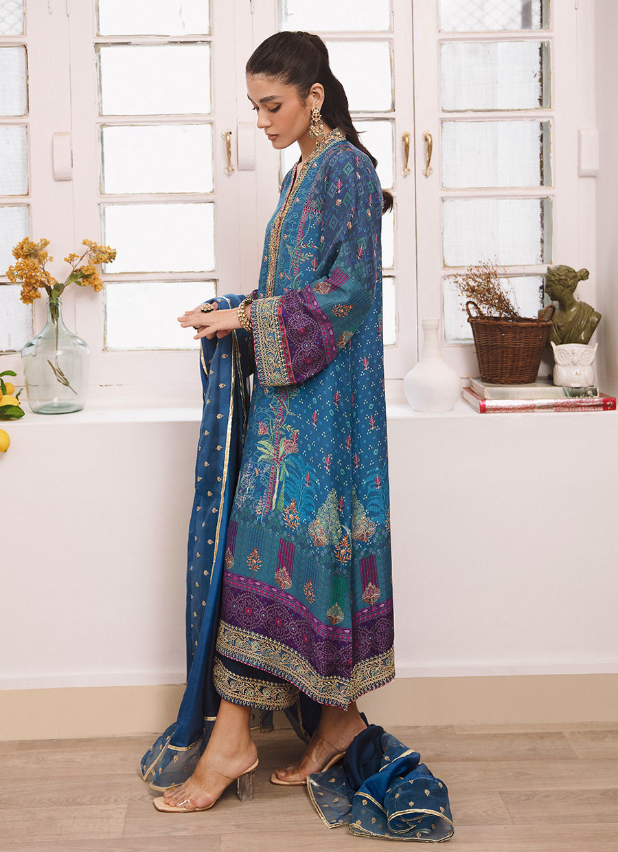 Farah Talib Aziz | Designer Picks 24 | ZOHRA LAPIS SHIRT AND DUPATTA