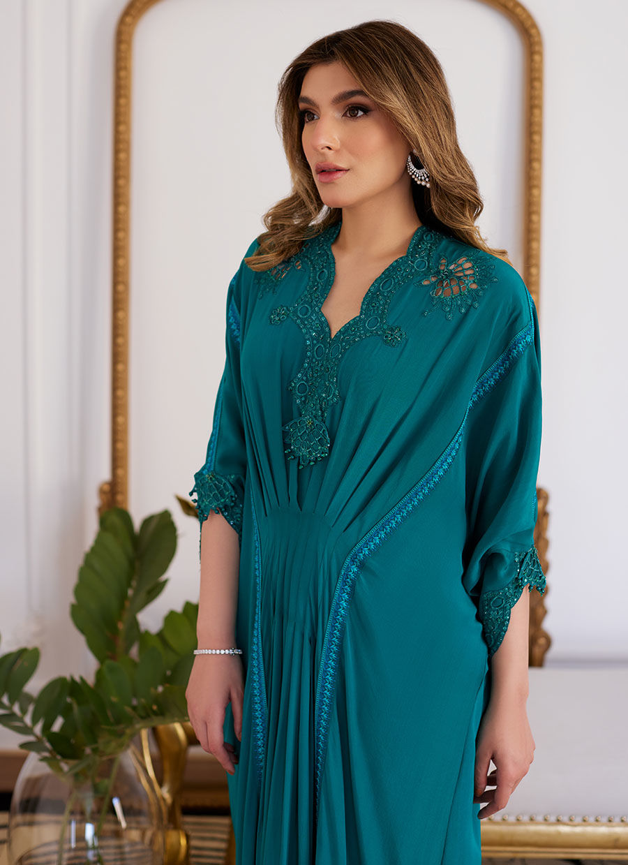 Farah Talib Aziz | Luna Eid Collection 24 | EMMELINE EMERALD CREPE