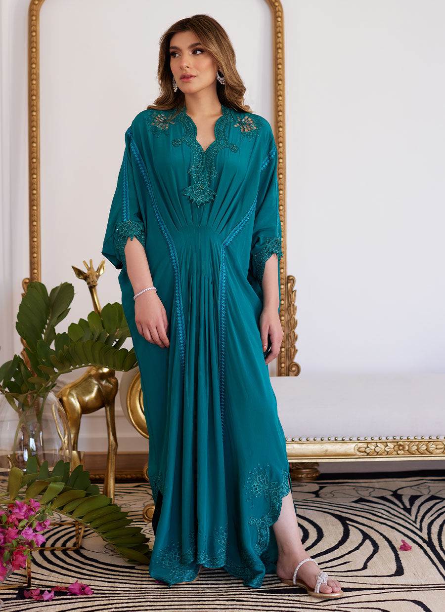 Farah Talib Aziz | Luna Eid Collection 24 | EMMELINE EMERALD CREPE