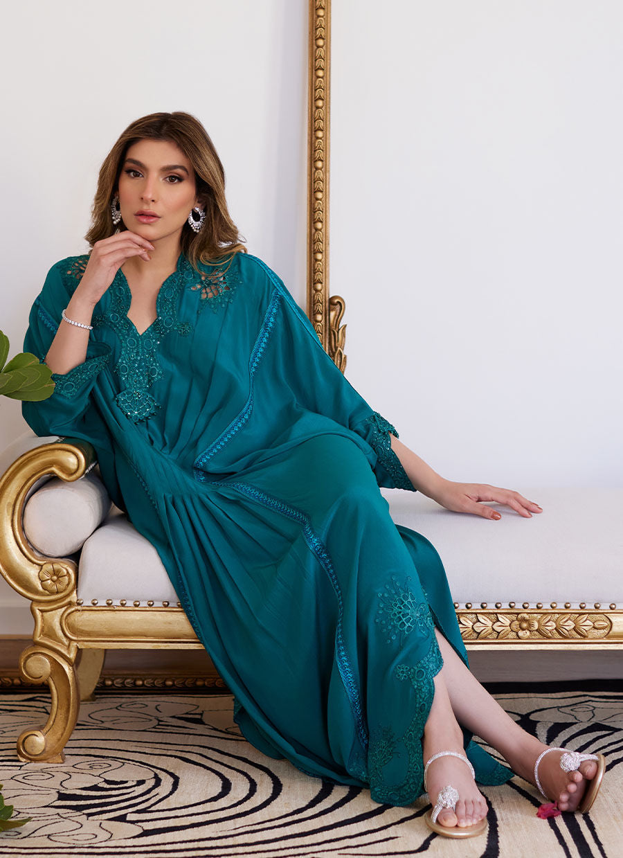 Farah Talib Aziz | Luna Eid Collection 24 | EMMELINE EMERALD CREPE