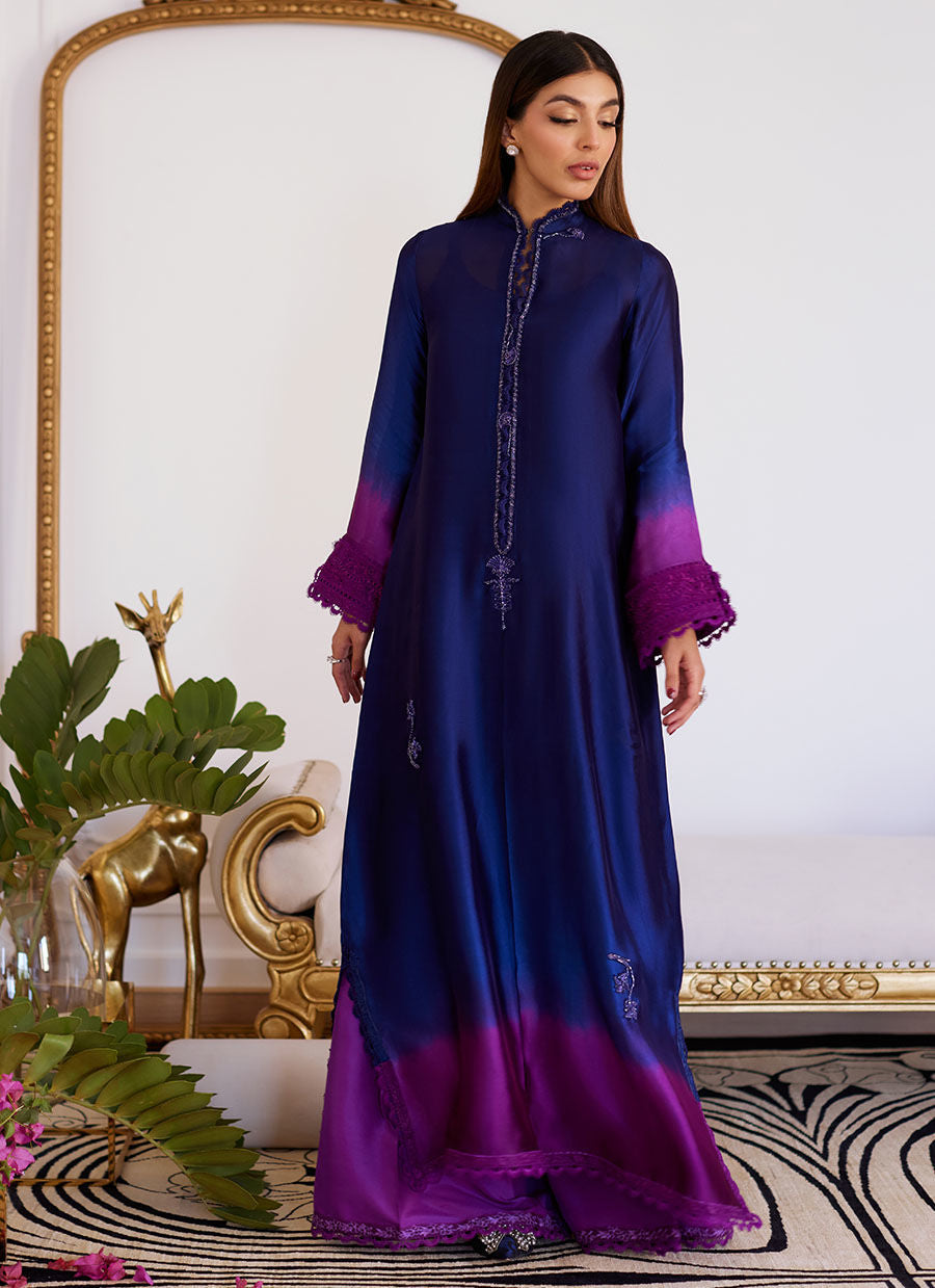 Farah Talib Aziz | Designer Picks 24 | MORGANA OMBRE SHISHA SILK LONG SHIRT
