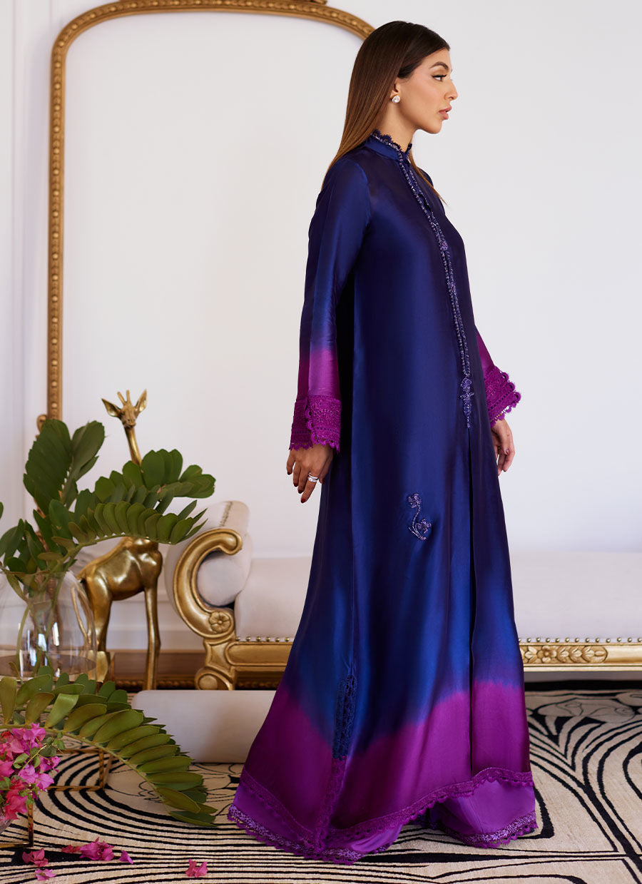 Farah Talib Aziz | Designer Picks 24 | MORGANA OMBRE SHISHA SILK LONG SHIRT
