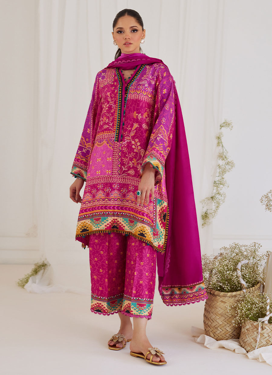 Farah Talib Aziz | Designer Picks 24 | LUZ MAGENTA SHIRT AND DUPATTA