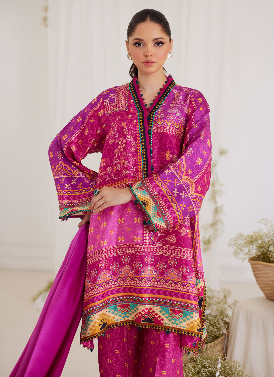 Farah Talib Aziz | Designer Picks 24 | LUZ MAGENTA SHIRT AND DUPATTA