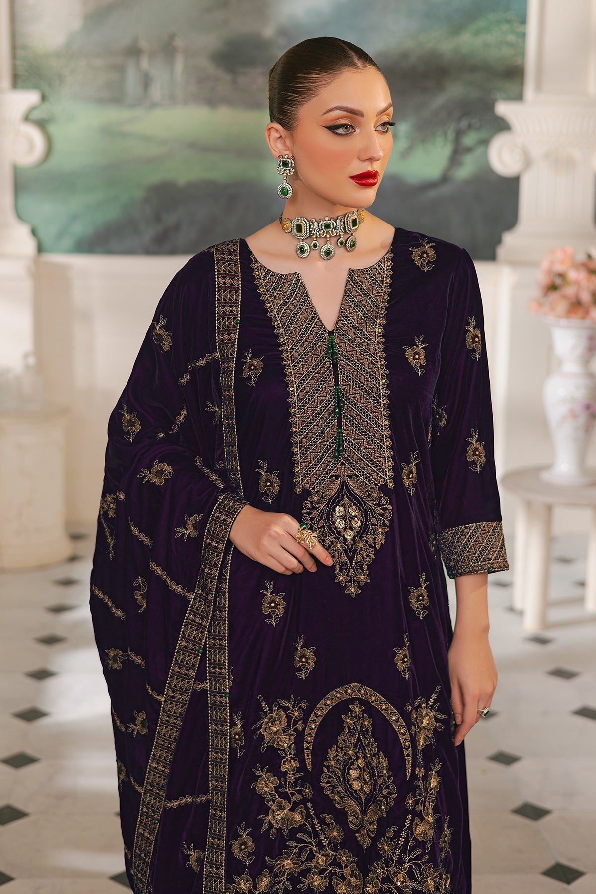 Raeesa Premium | Bareeza Velvet | VL-92