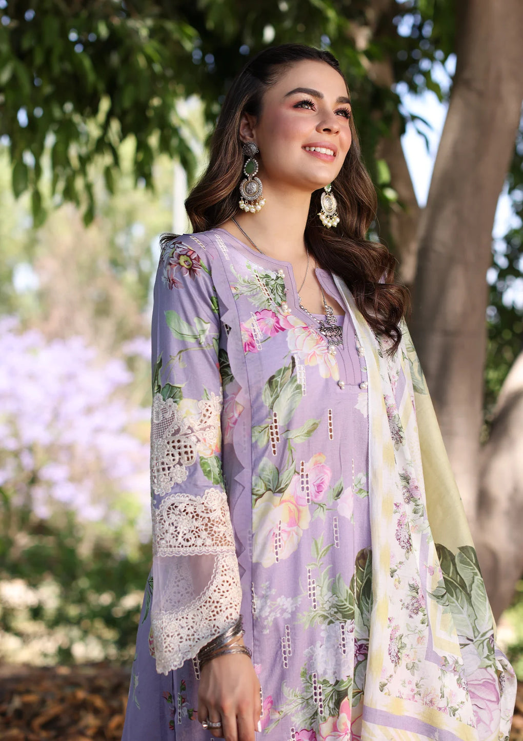 Elaf Premium | Prints Chikankari 24 | 03A LILAC L’AMOUR