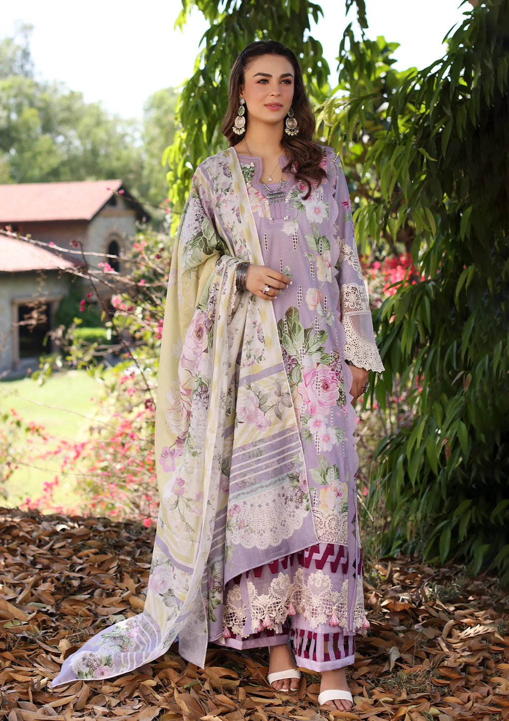 Elaf Premium | Prints Chikankari 24 | 03A LILAC L’AMOUR