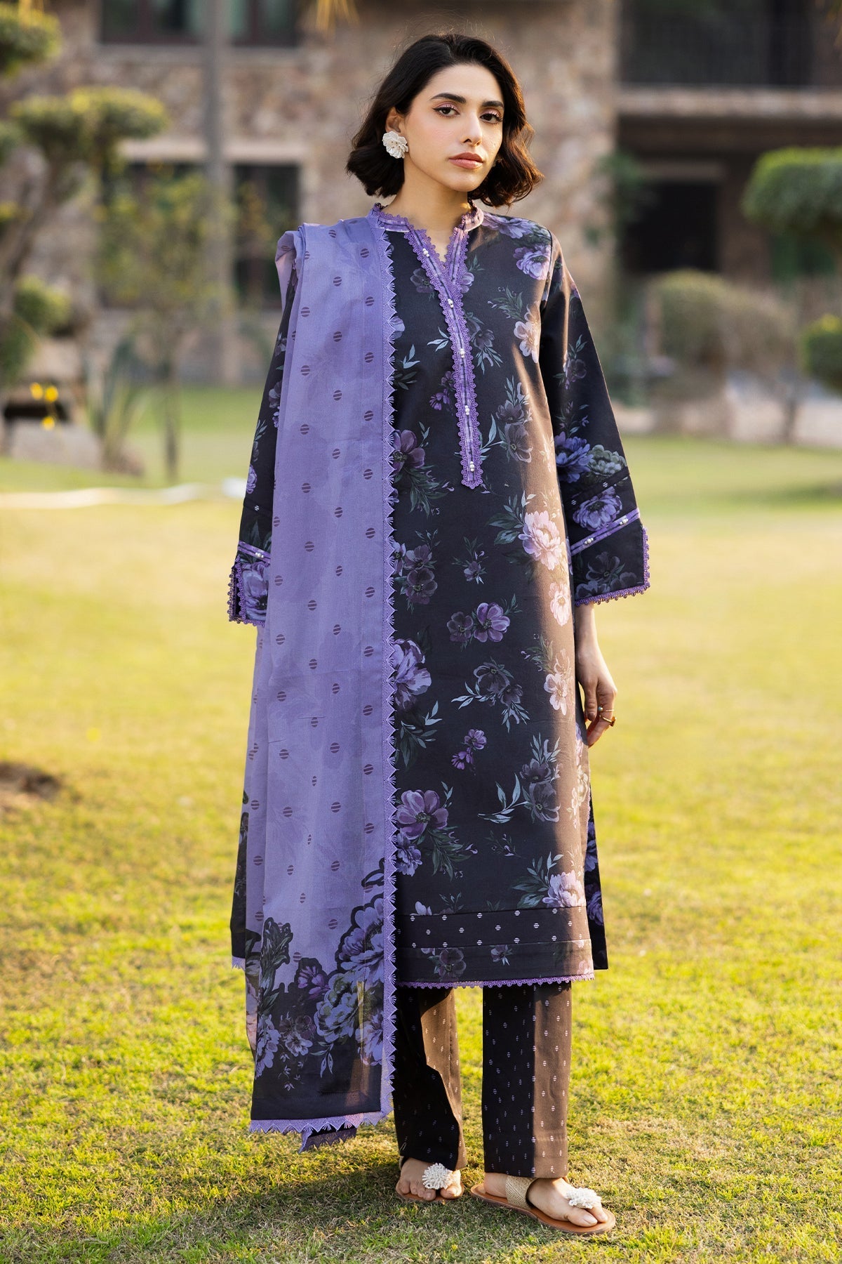 Alizeh | Sheen Lawn Prints 25 | AF-PL-6028-Bluebell