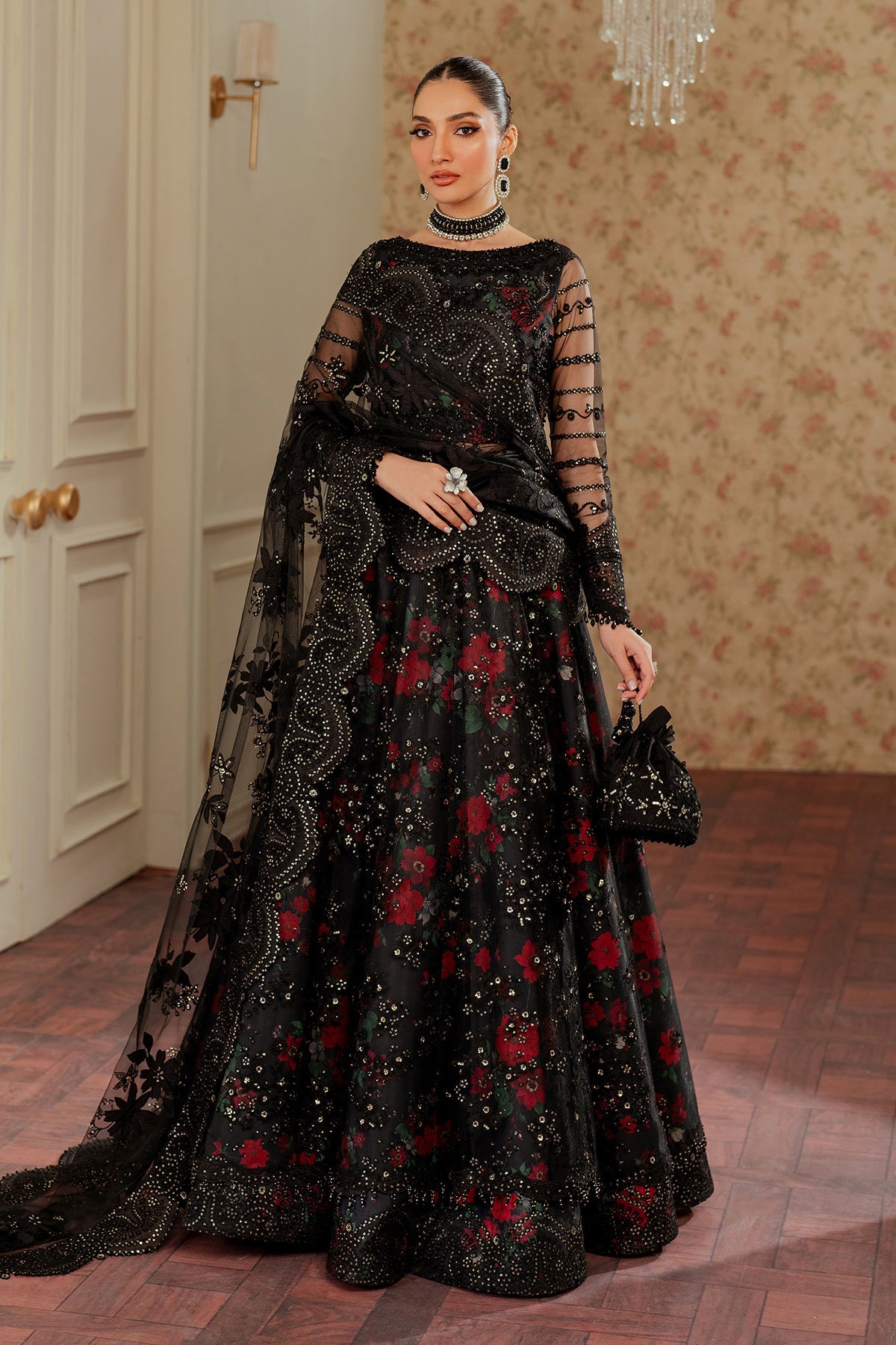 BAROQUE__EMBROIDERED NET CH13-05 STITCHED