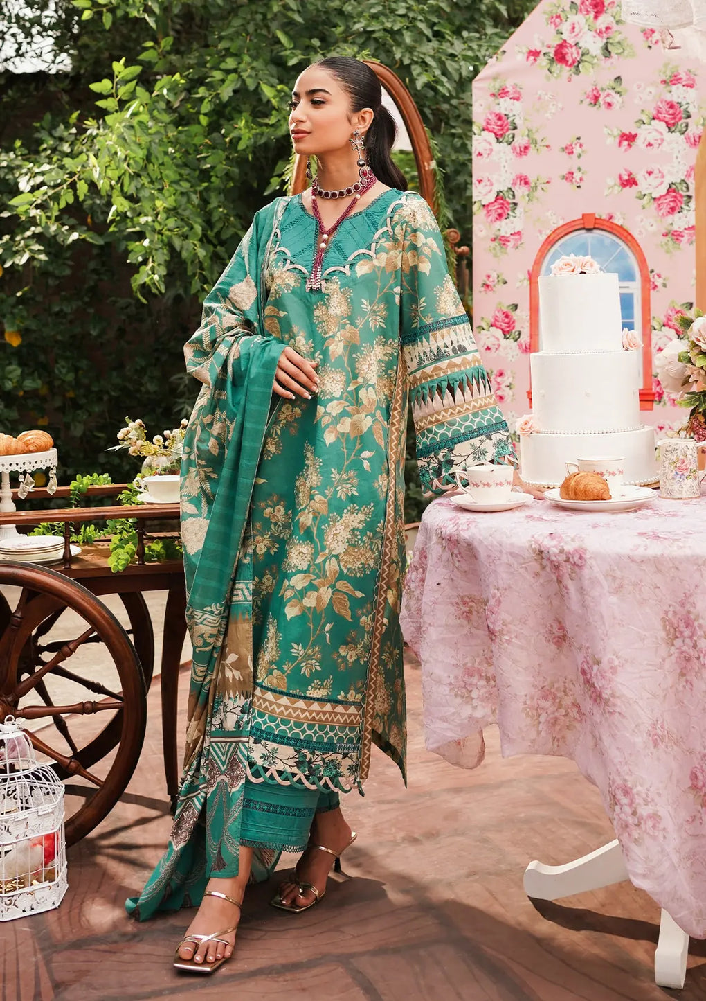 Elaf Premium | Printed Collection 24 | EEP-04B - Chic Teal