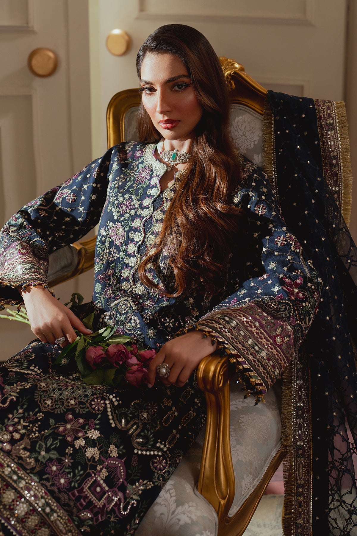 BAROQUE__EMBROIDERED SILK CH13-07 STITCHED