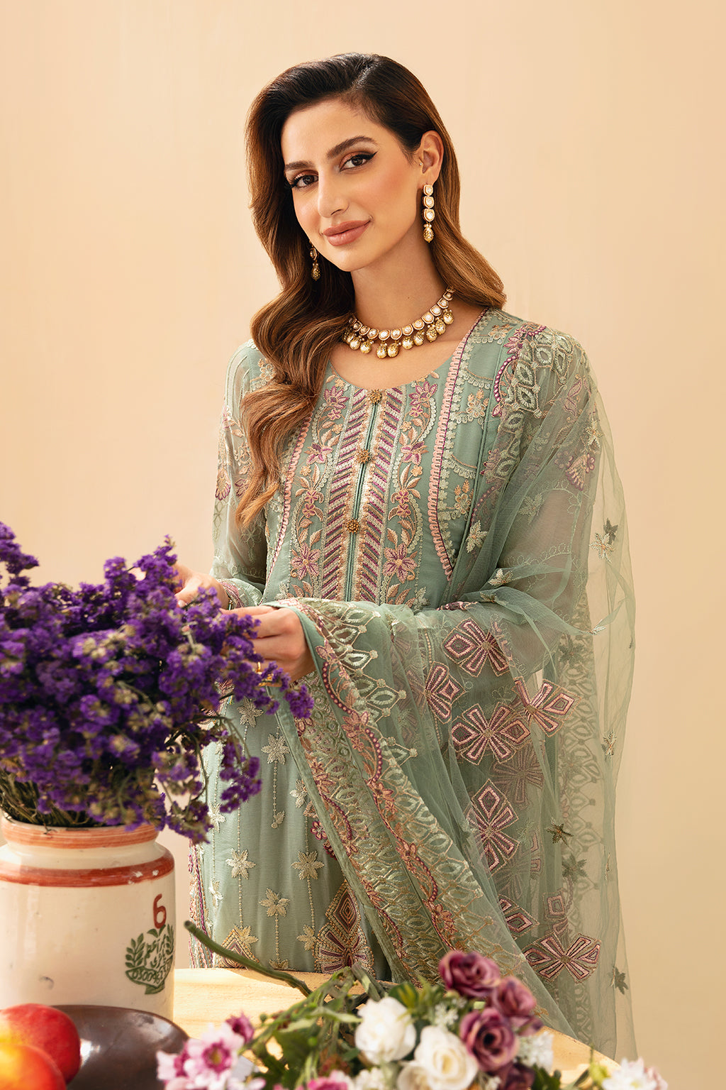 Ramsha | Chevron Chiffon Collection |A-901