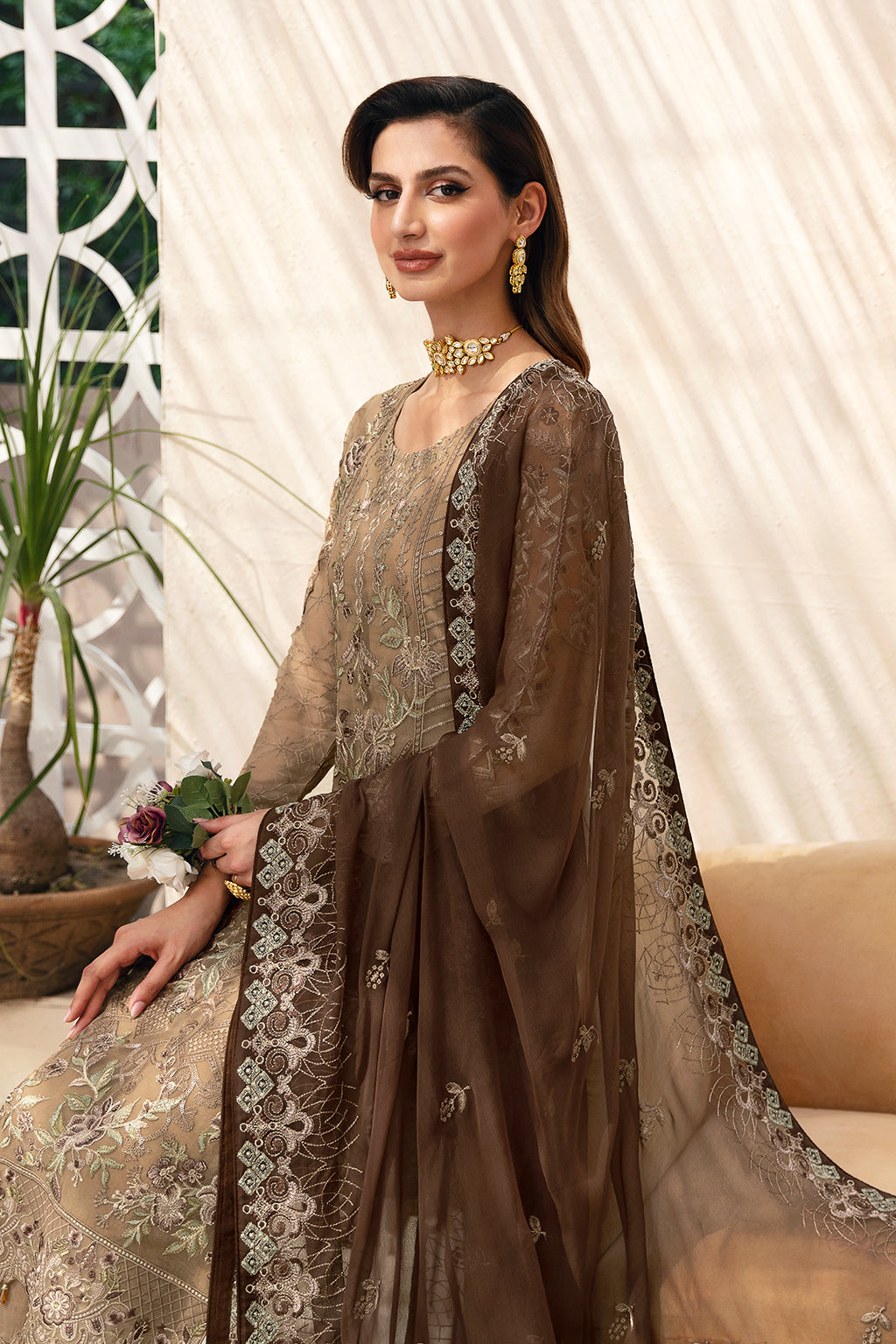 Ramsha | Chevron Chiffon Collection |A-904
