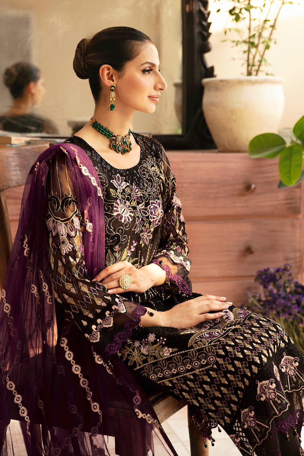 Ramsha | Chevron Chiffon Collection | A-905