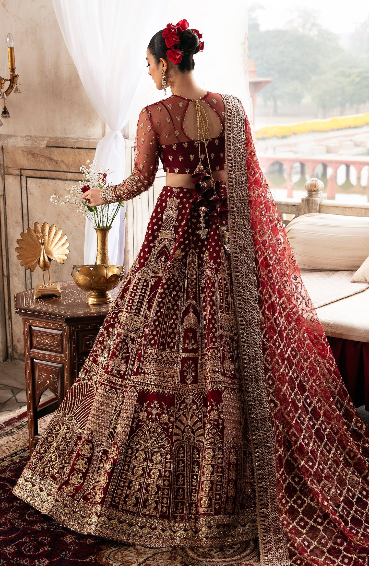 Zevk Afsanah Luxury Embroidered Net 3Pc Suit - Pari Zad