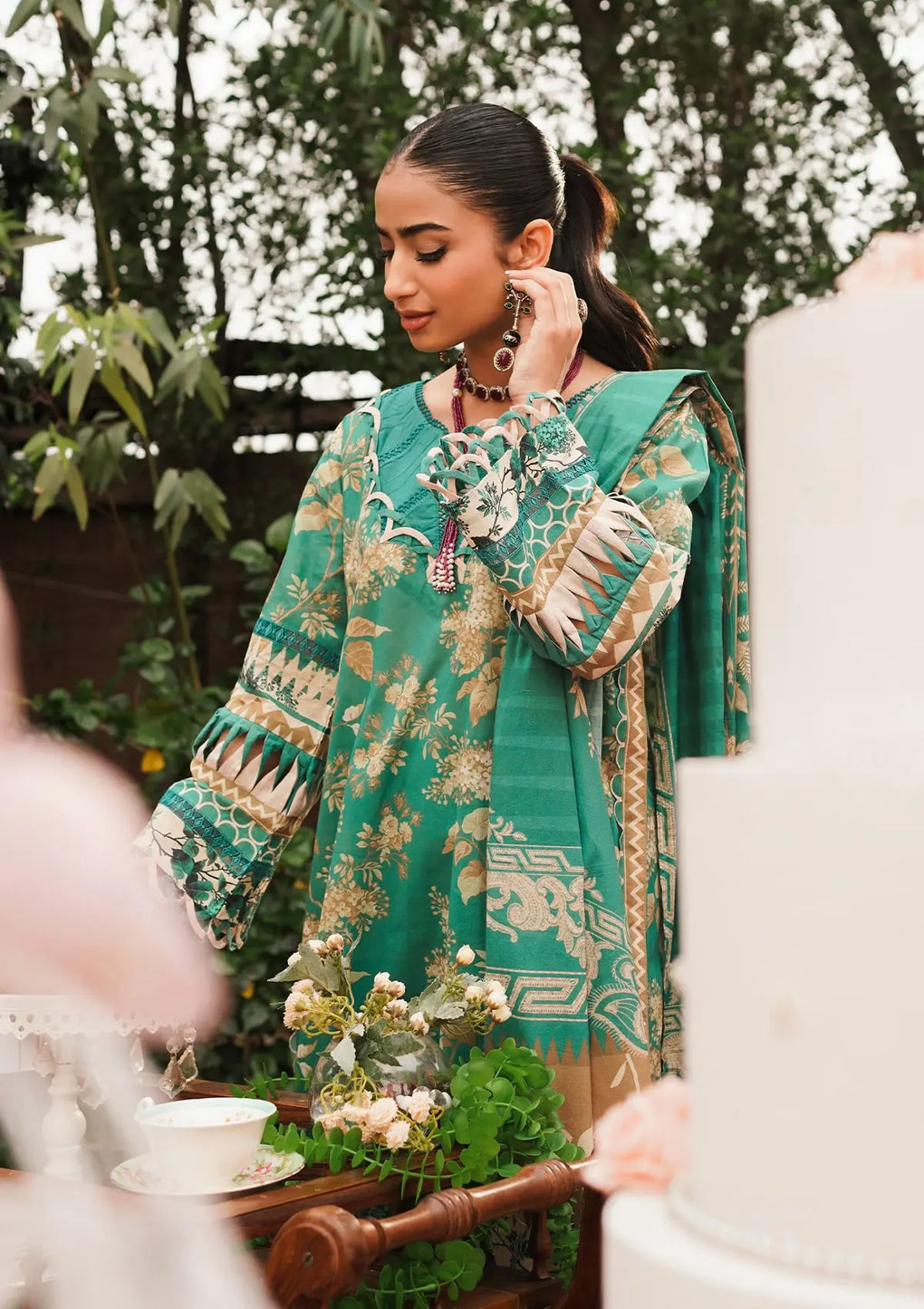 Elaf Premium | Printed Collection 24 | EEP-04B - Chic Teal