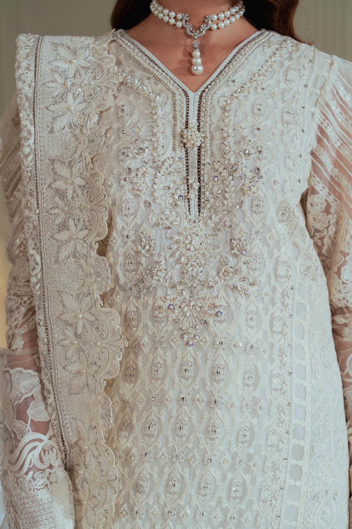 BAROQUE__EMBROIDERED CHIFFON CH13-02 STITCHED