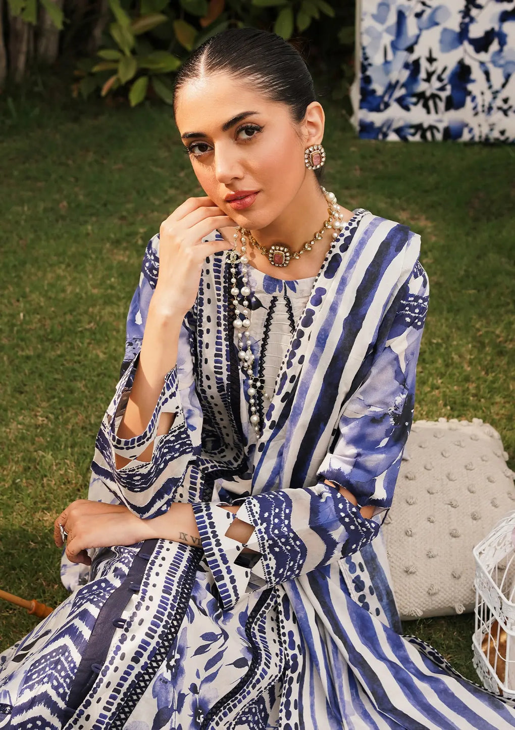 Elaf Premium | Printed Collection 24 | EEP-07A - Shadow Sisters