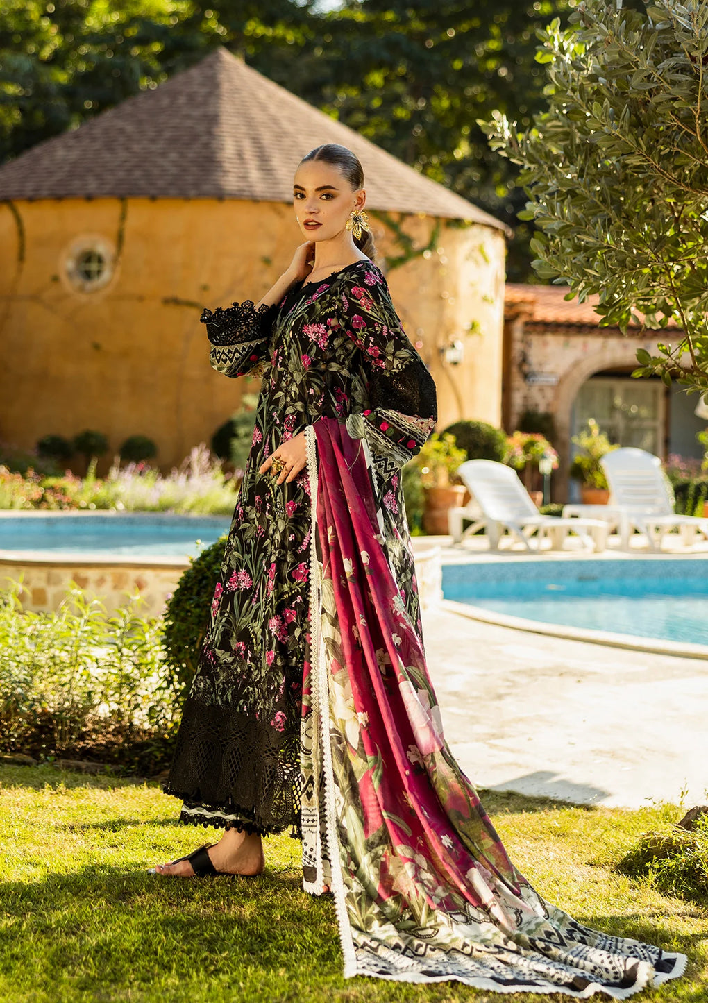 Elaf Premium | Print Chikankari 25 | ELK-08A VISTA