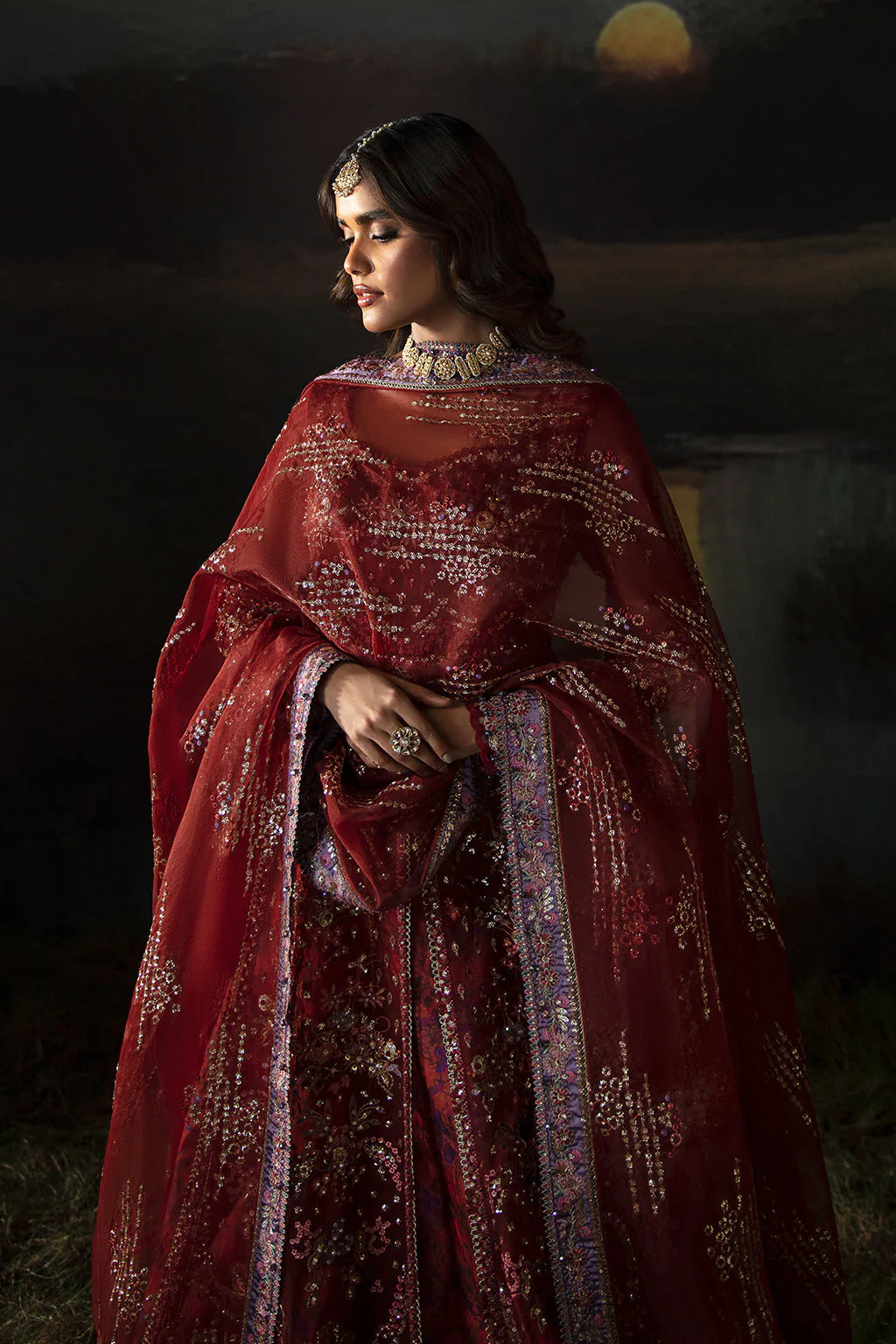 Hayat by Afrozeh Embroidered Organza 3Pc Suit AFH-24-02 ANAYA