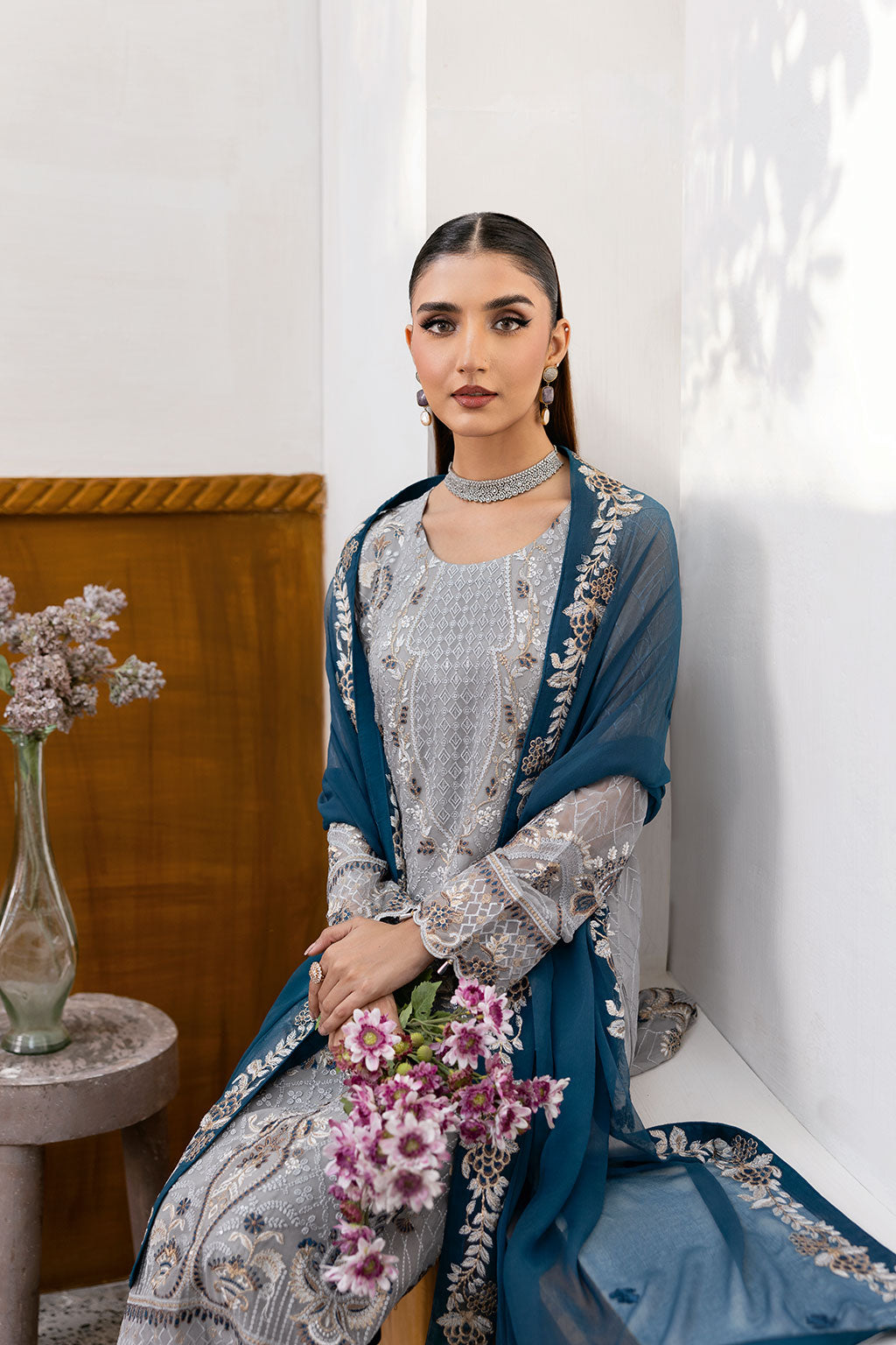 Ramsha | Chevron Chiffon Collection |A-1001