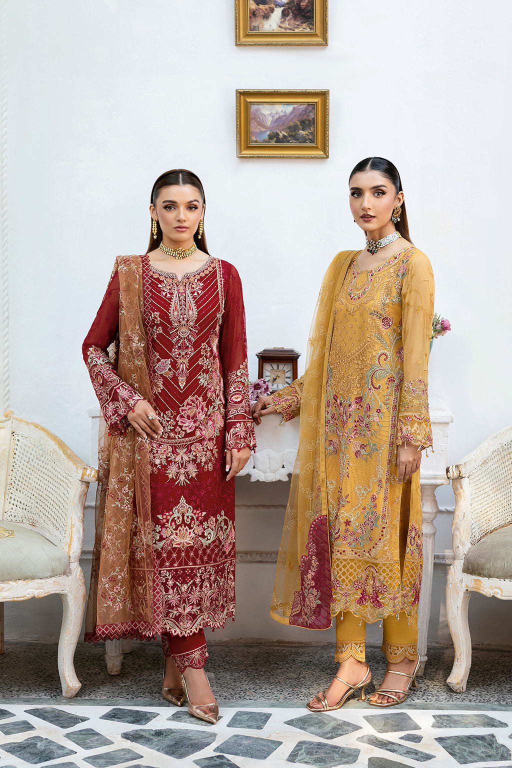 Ramsha | Chevron Chiffon Collection | A-1004