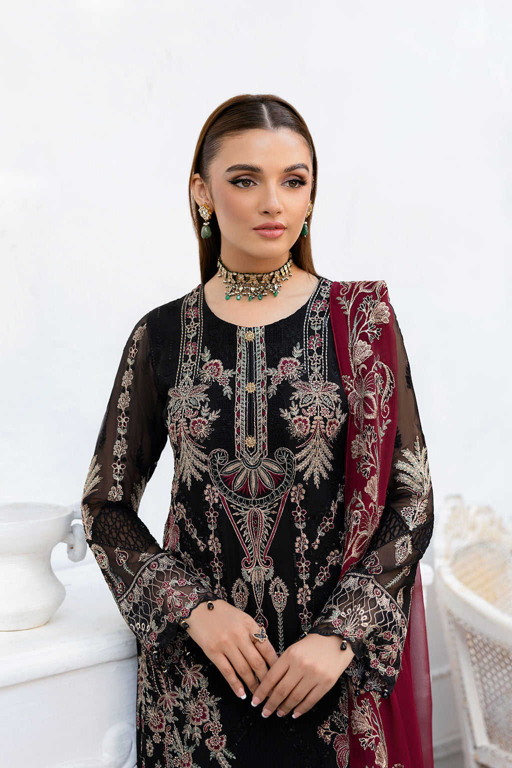 Ramsha | Chevron Chiffon Collection | A-1008