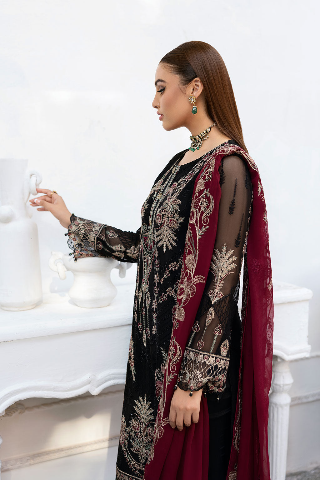 Ramsha | Chevron Chiffon Collection | A-1008