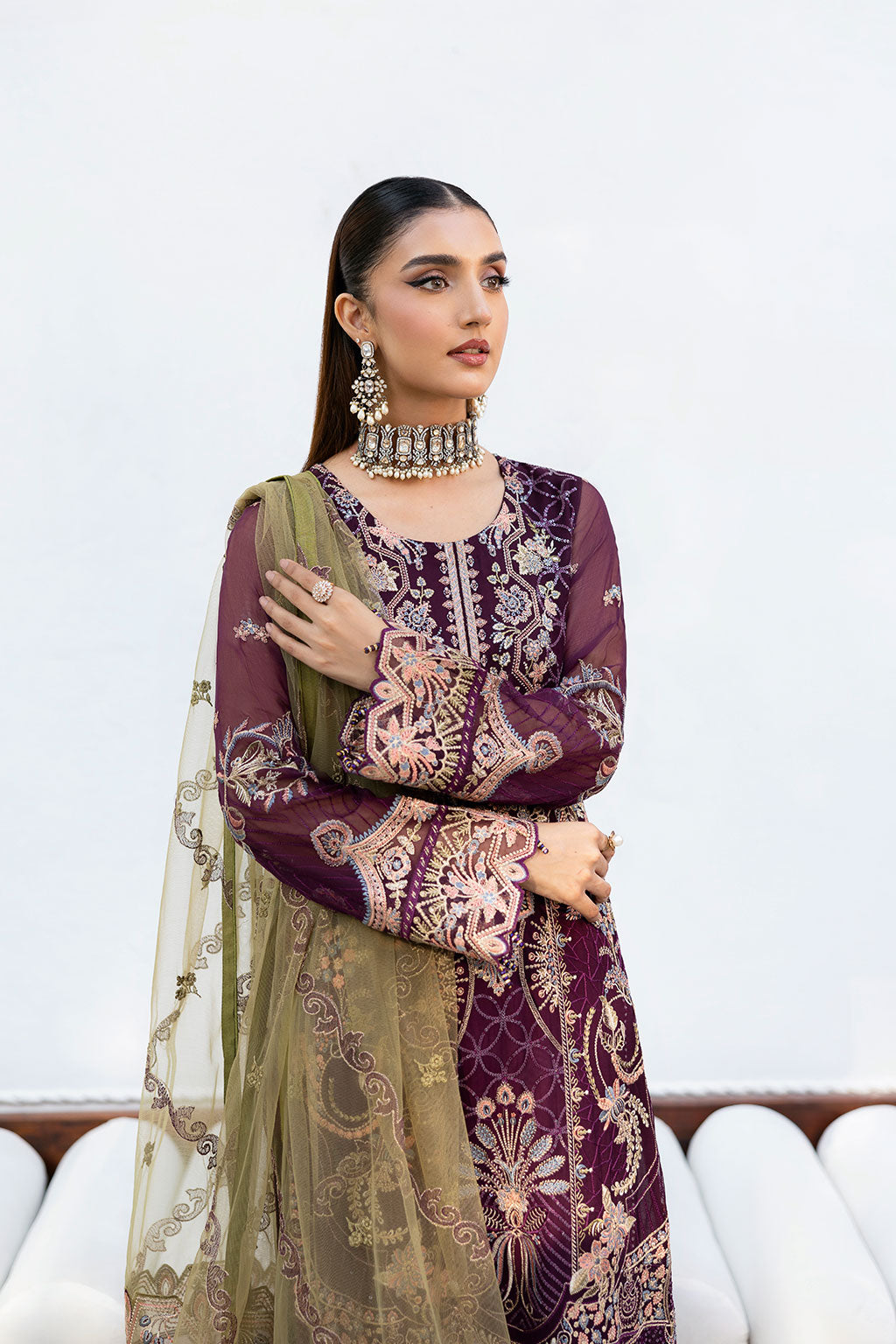 Ramsha | Chevron Chiffon Collection | A-1002