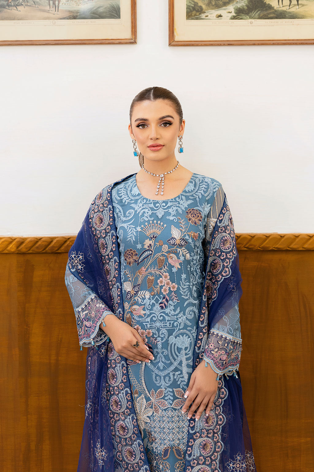 Ramsha | Chevron Chiffon Collection | A-1006