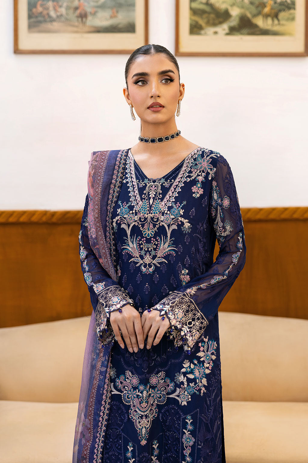 Ramsha | Chevron Chiffon Collection | A-1012