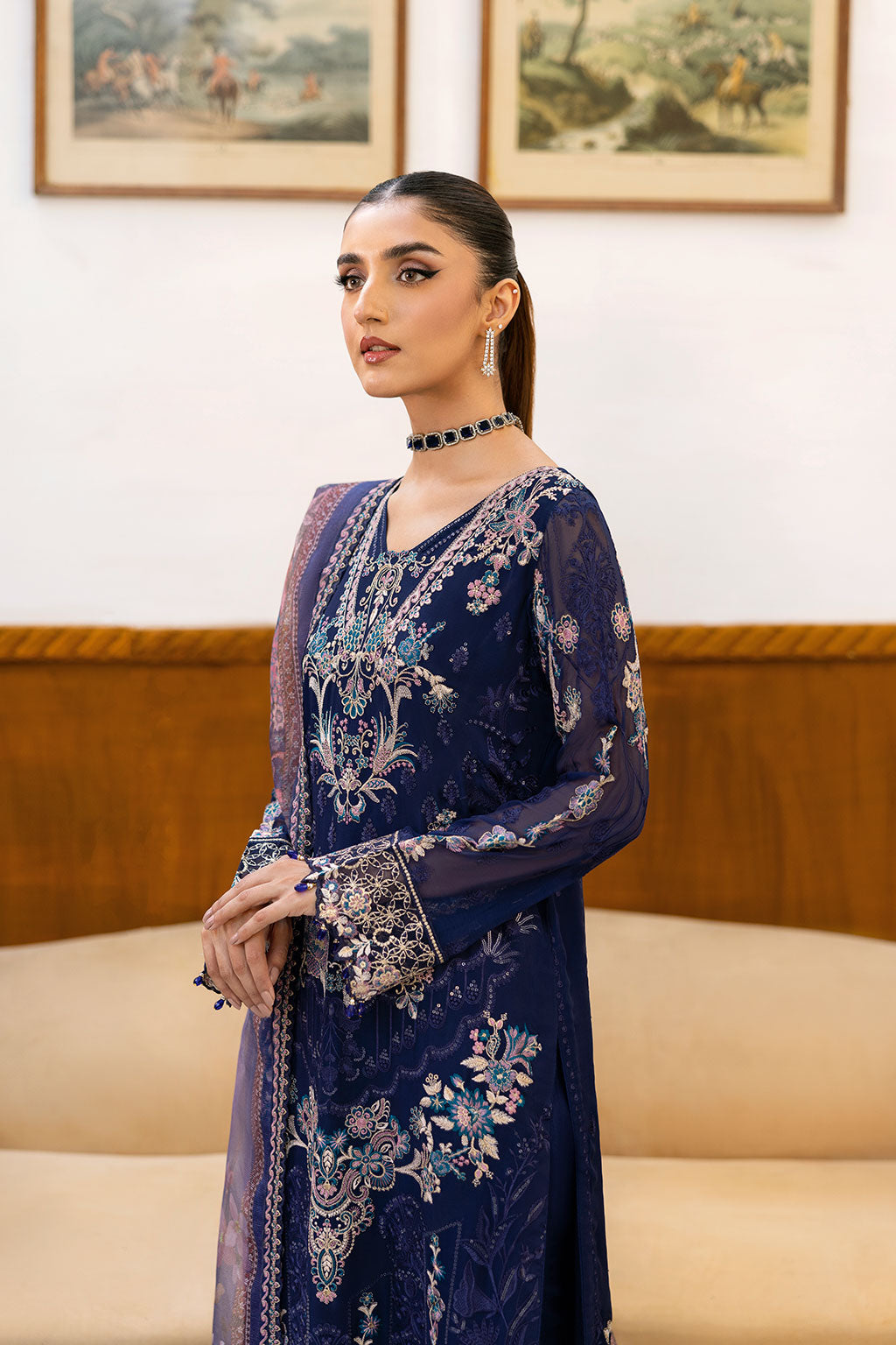 Ramsha | Chevron Chiffon Collection | A-1012