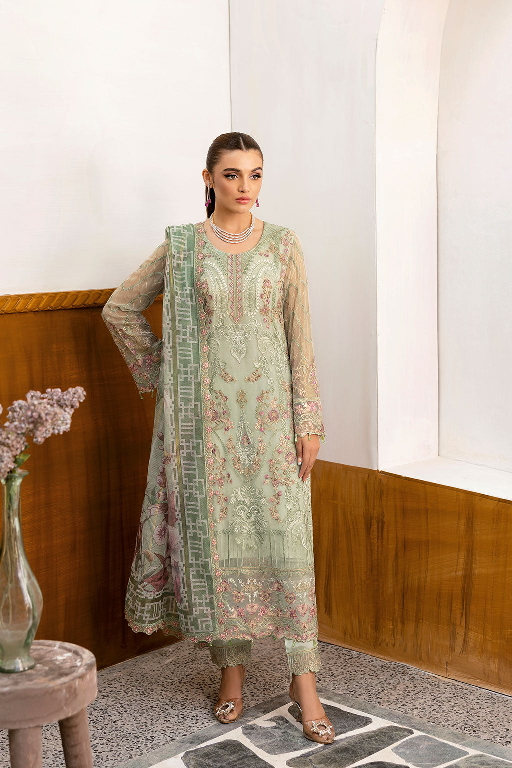 Ramsha | Chevron Chiffon Collection | A-1003