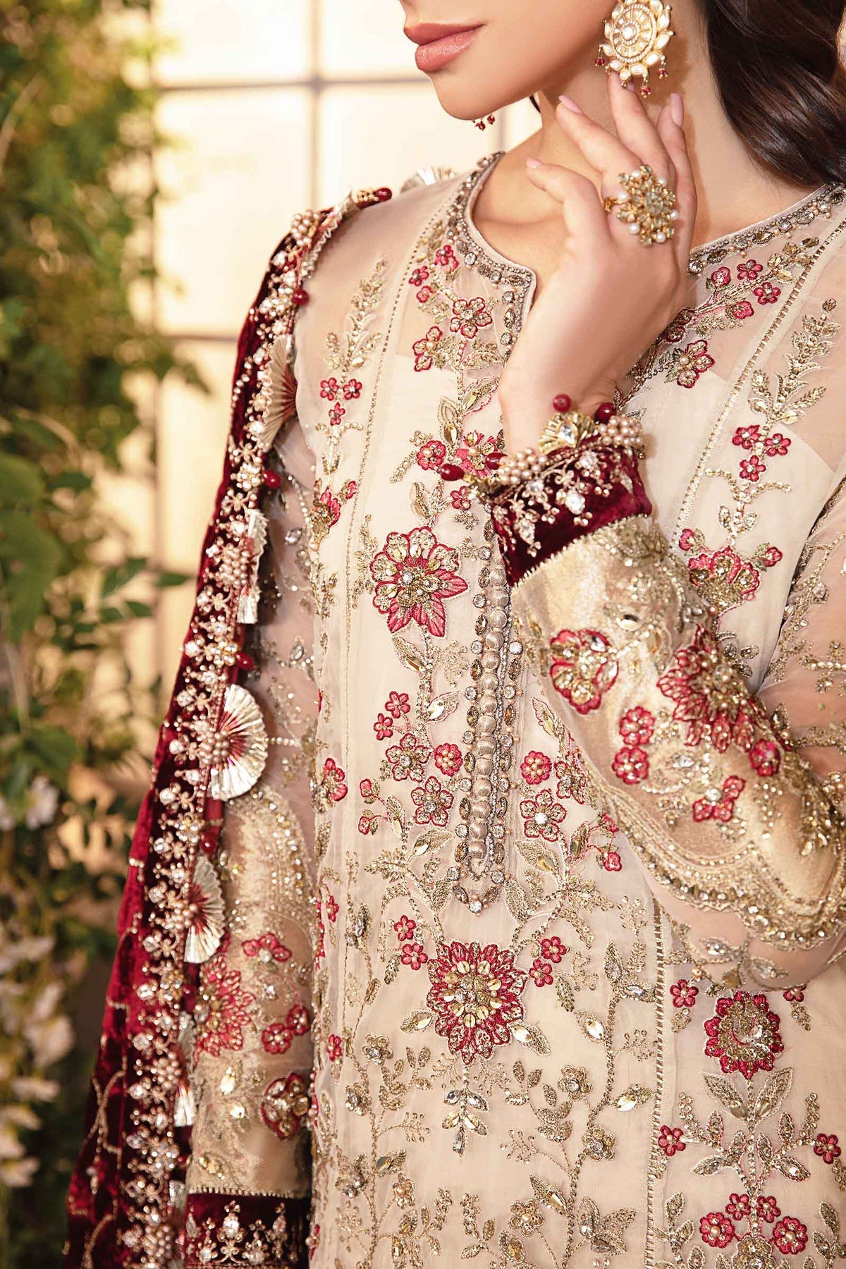 MARIA B__3 Piece Embroidered Organza Suit | BD-2905