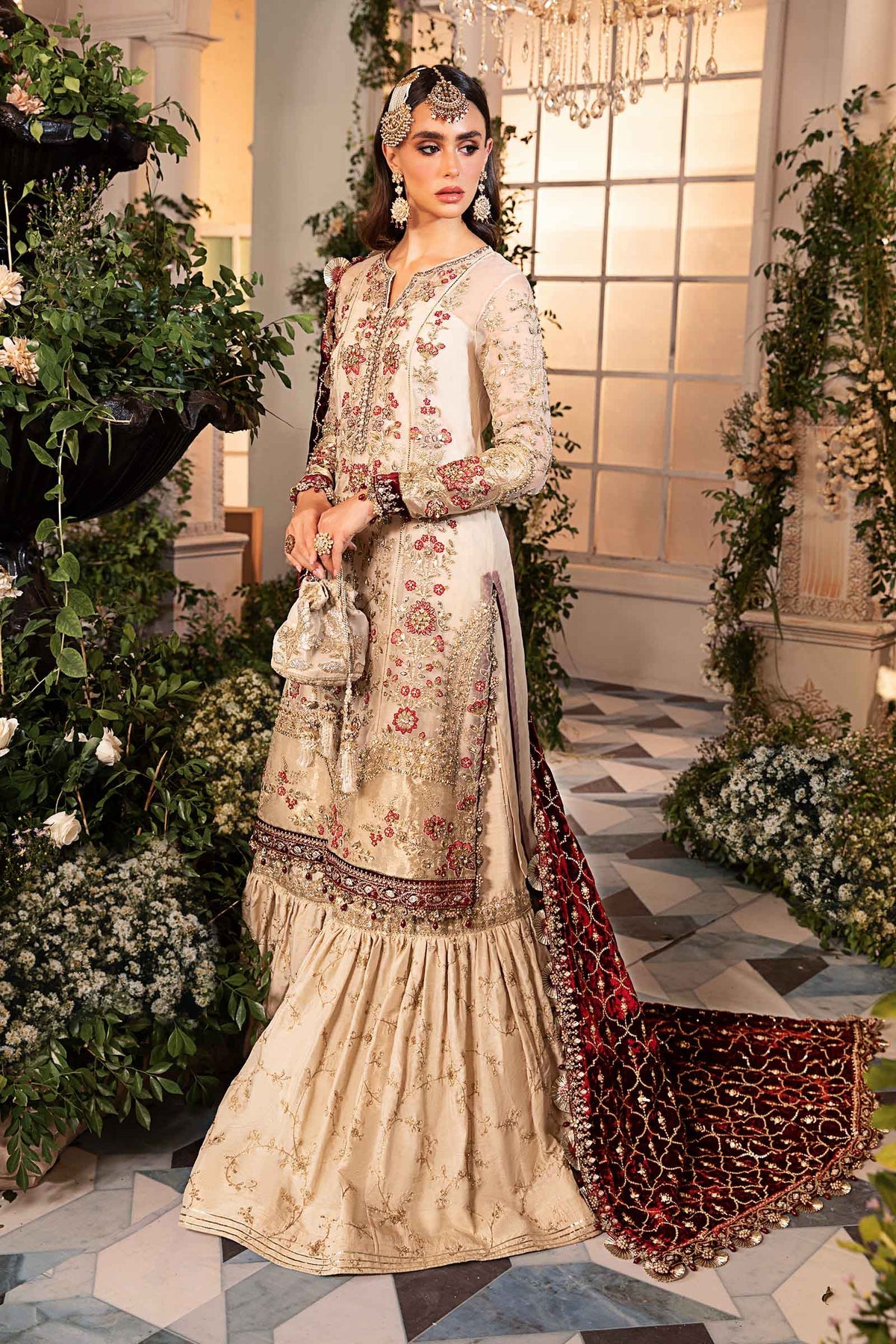 MARIA B__3 Piece Embroidered Organza Suit | BD-2905