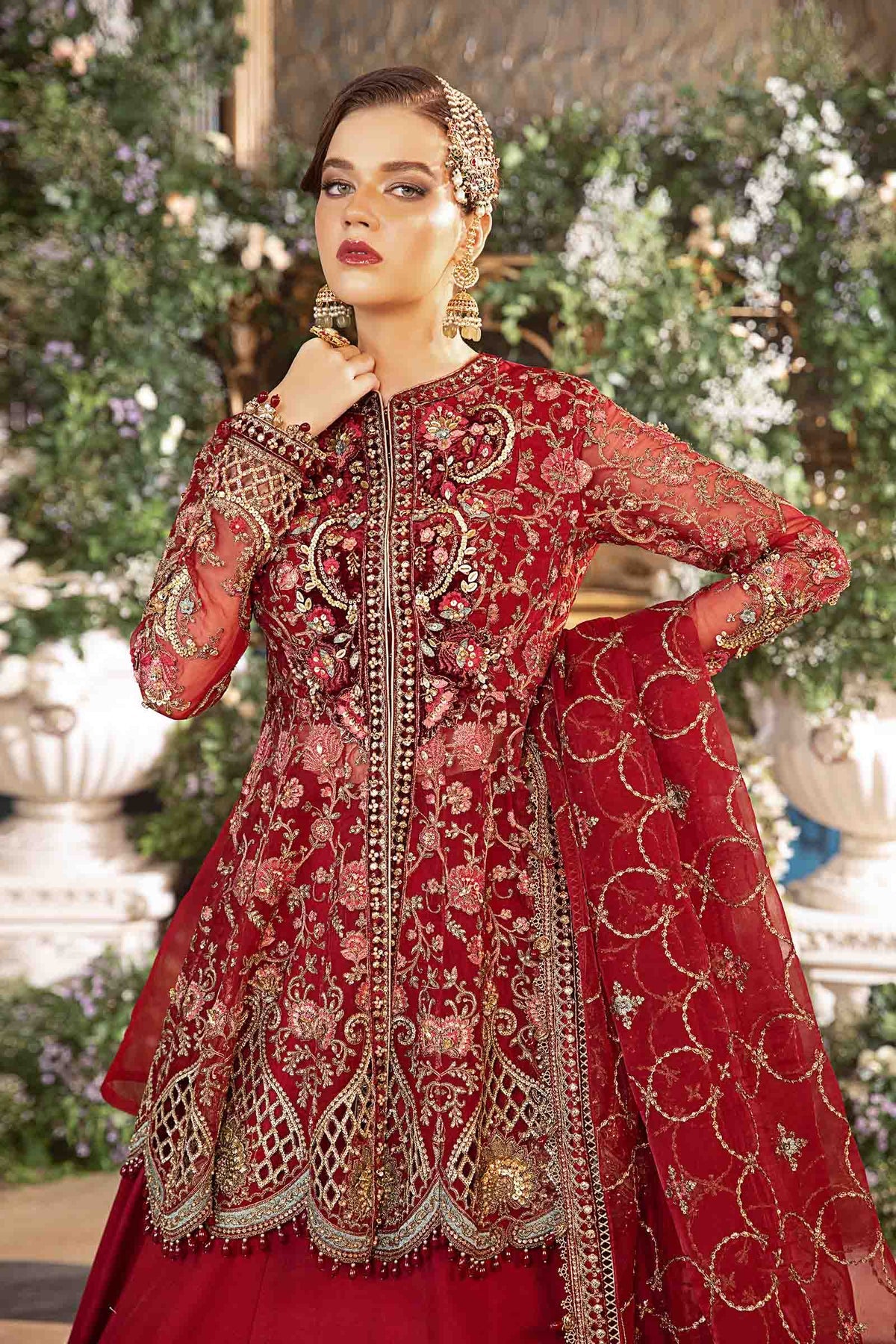 MARIA B__3 Piece Embroidered Organza Suit | BD-2908