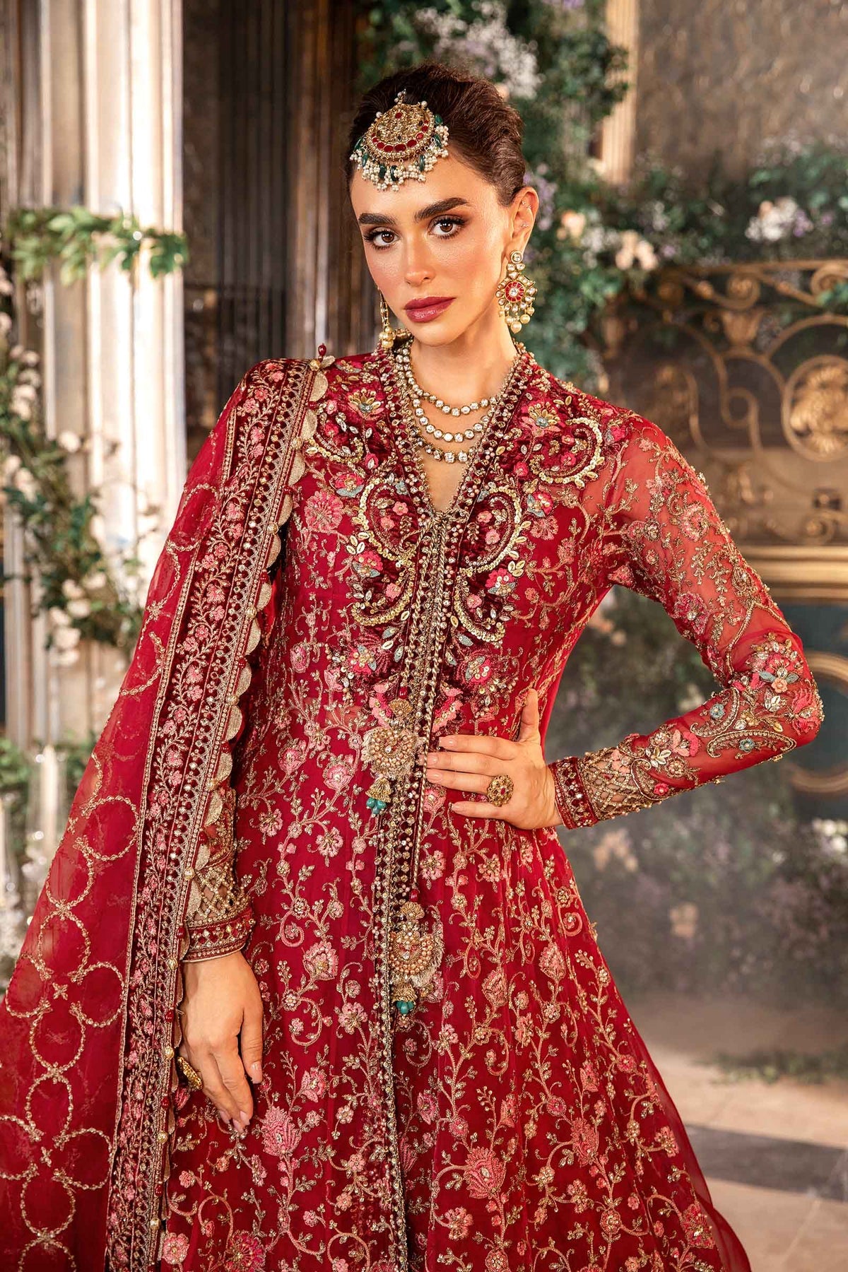 MARIA B__3 Piece Embroidered Organza Suit | BD-2908