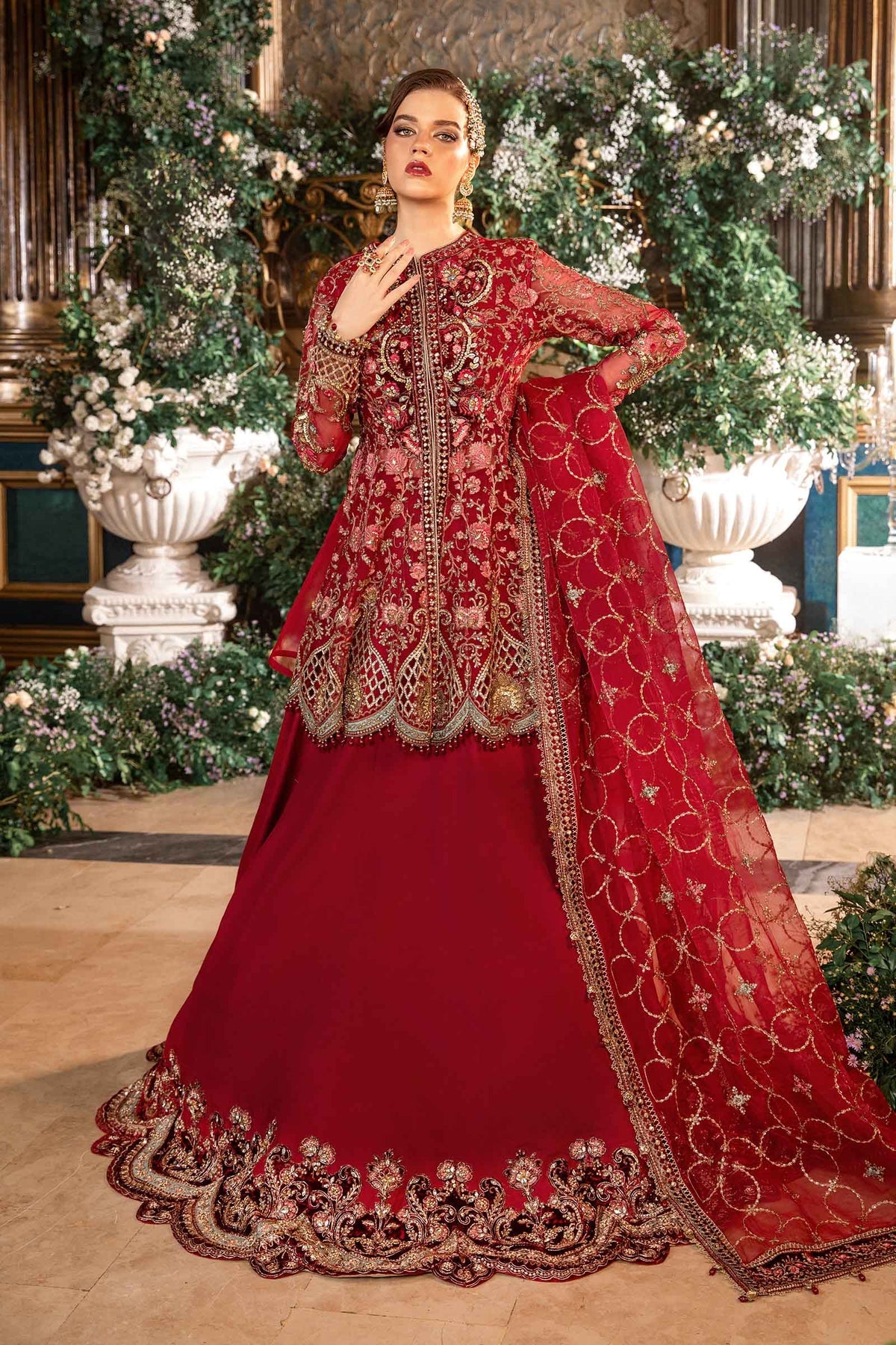 MARIA B__3 Piece Embroidered Organza Suit | BD-2908