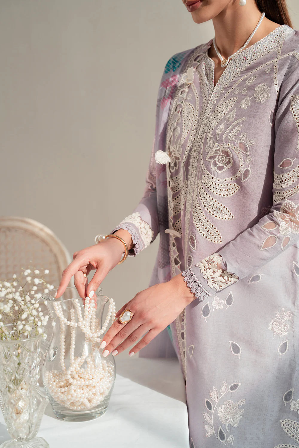 Jazmin | Iris EMBROIDERED DOBBY LAWN IL'25-D06