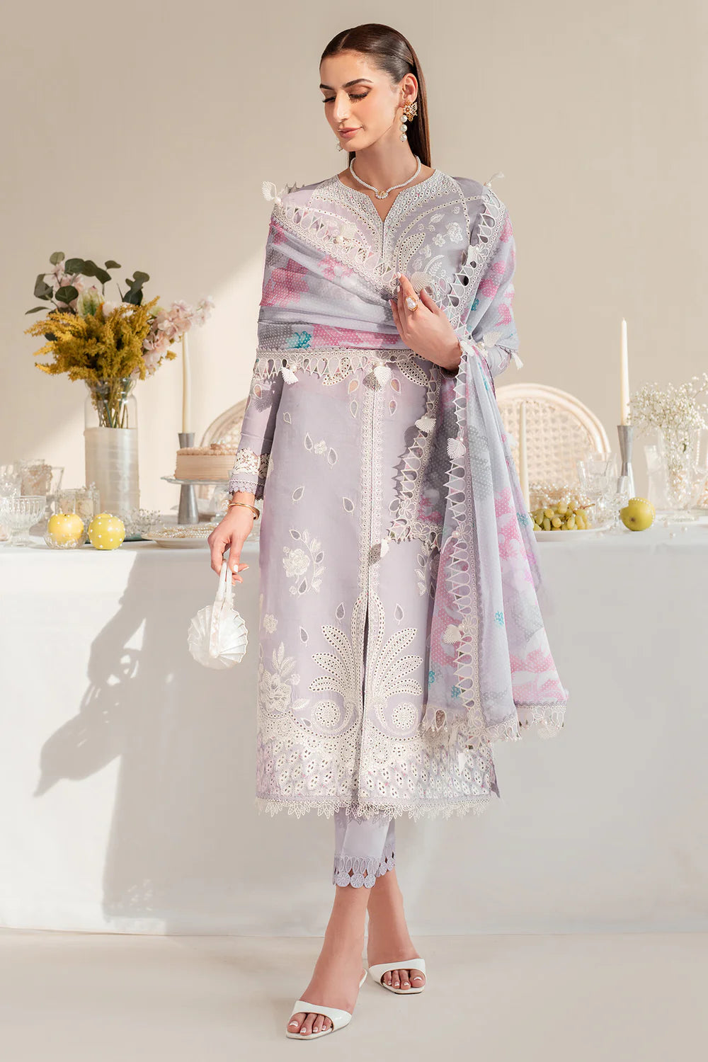 Jazmin | Iris EMBROIDERED DOBBY LAWN IL'25-D06