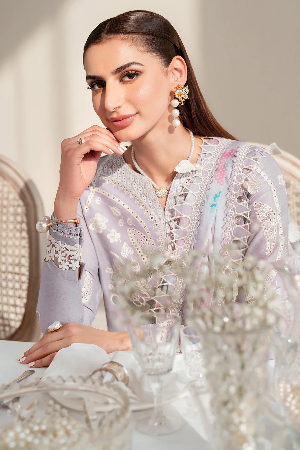 Jazmin | Iris EMBROIDERED DOBBY LAWN IL'25-D06