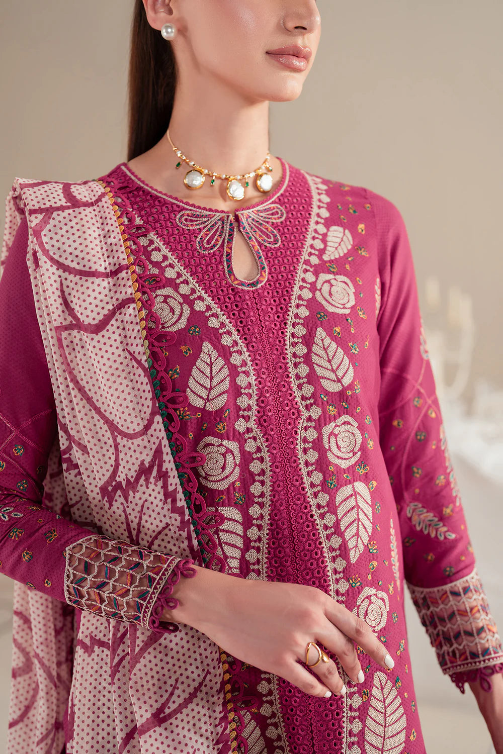 Jazmin | Iris EMBROIDERED DOBBY LAWN IL'25-D05