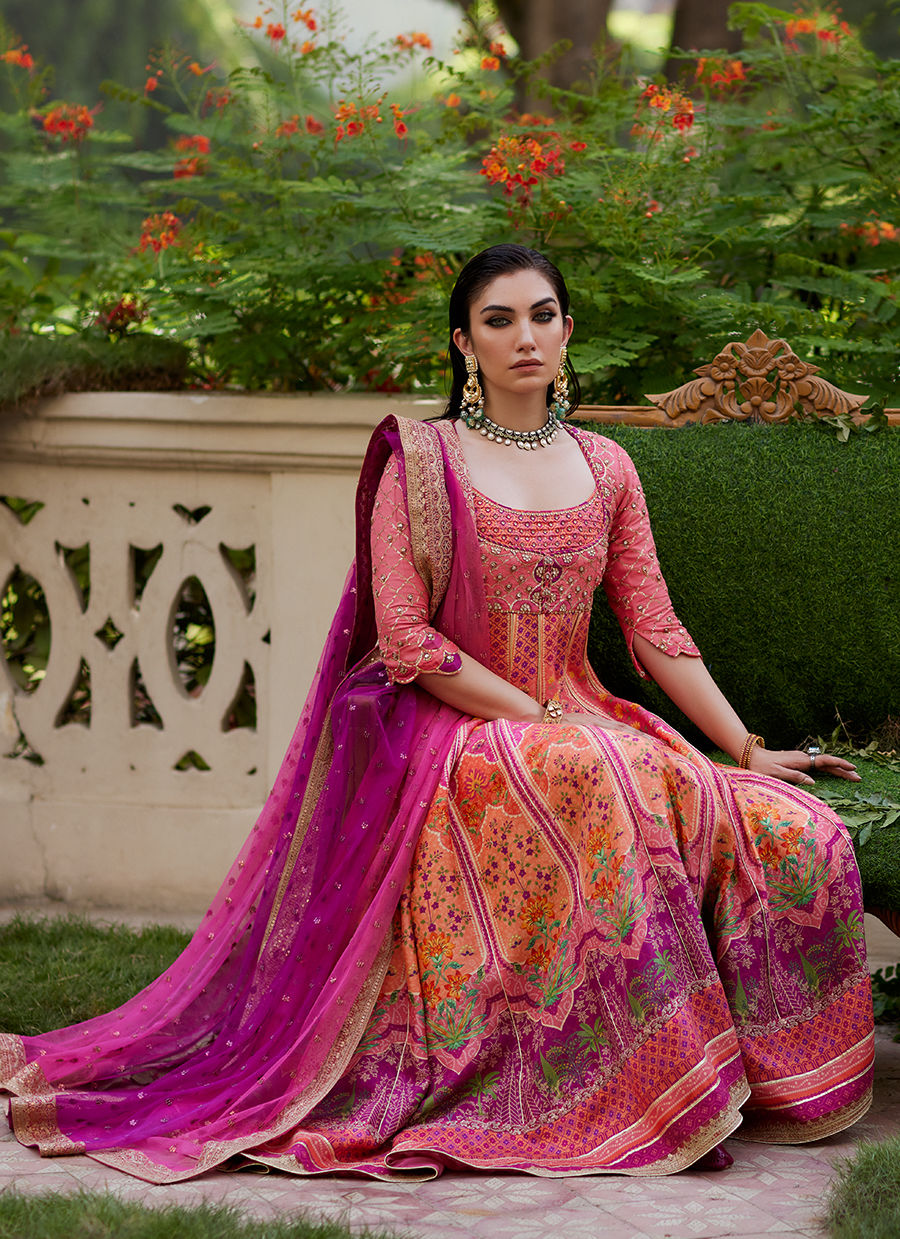 Farah Talib Aziz | Mayna Festive Prints 24 | Noorie Kalidaar And Dupatta