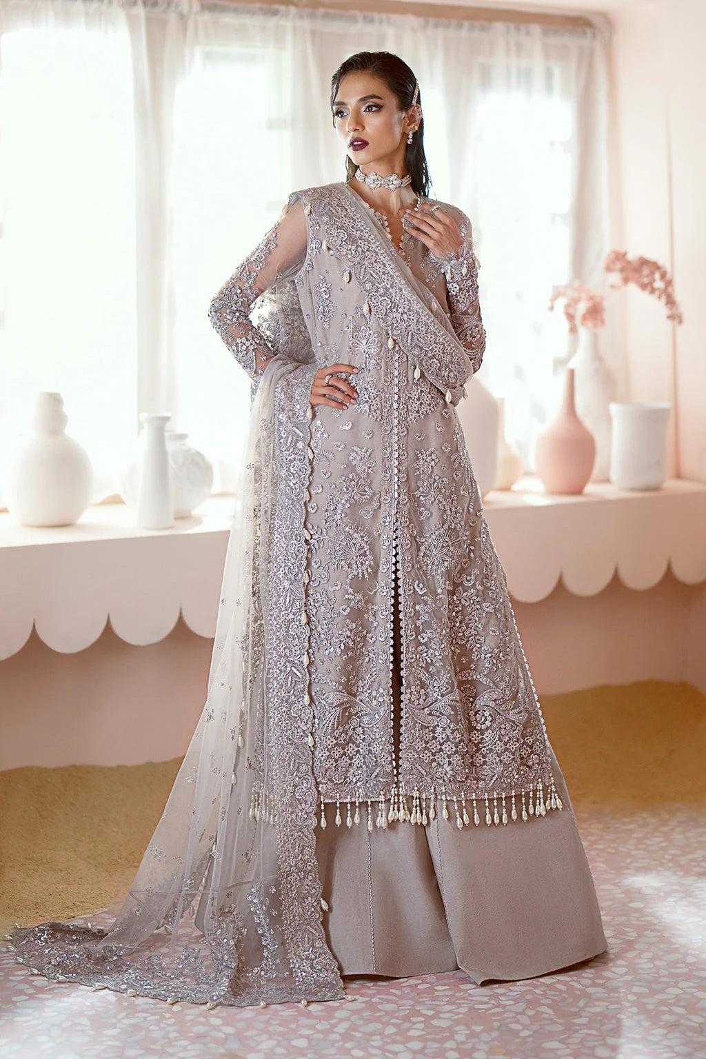 Ayzel Luminara Embroidered Net 3Pc Suit AWF-07 FREYA